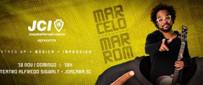 Com a roupa do corpo: JCI traz Marcelo Marrom para o palco do Teatro Alfredo Sigwalt Com a roupa do corpo: JCI traz Marcelo Marrom para o palco do Teatro Alfredo Sigwalt